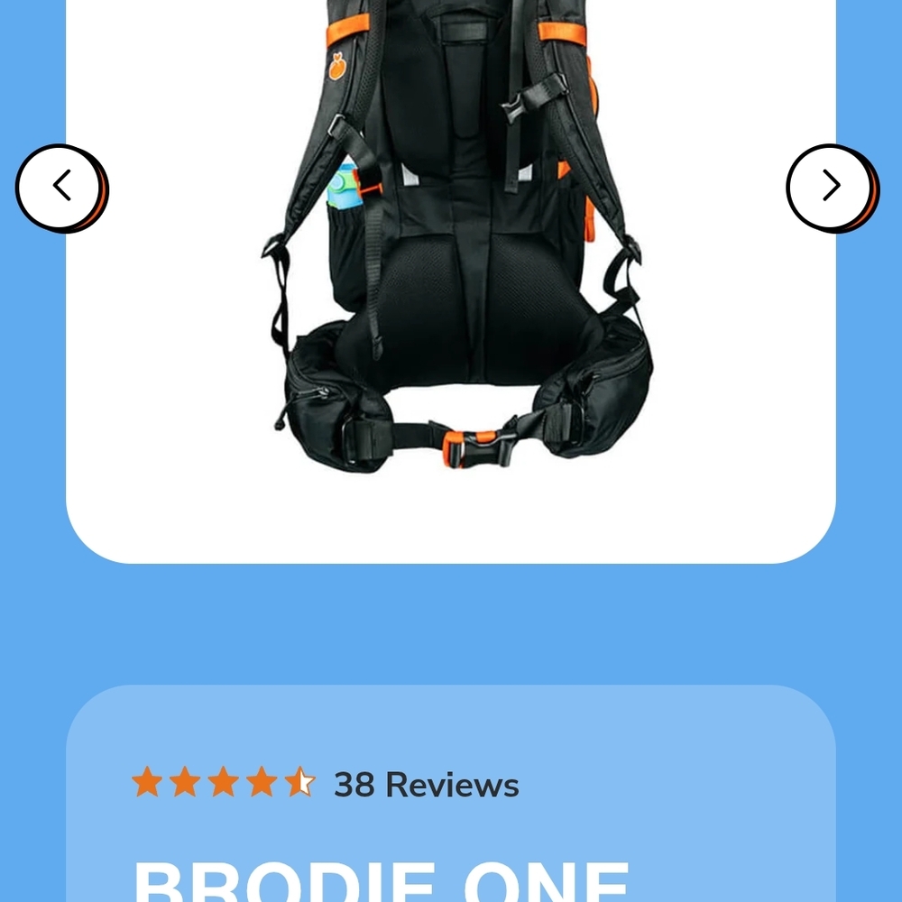 Black and Orange Hiking Backpack